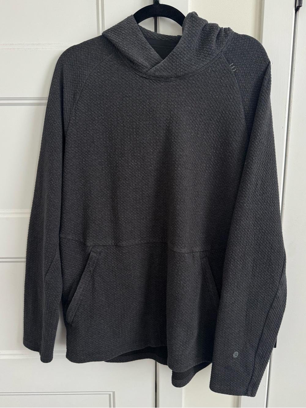 lululemon athletica At Ease / Textured Knit Men’s Hoodie in Heathered Black